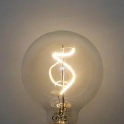 LUEDD Filament Lampen|Led Lampen*E27 dimmbare LED Spiral Filament G95 4W 270lm 2700K
