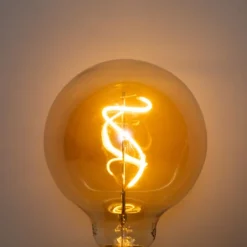 LUEDD Filament Lampen|Led Lampen*E27 dimmbare LED Spiral Filament G95 4W 270lm 2200K