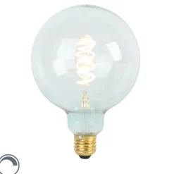LUEDD Led Lampen*E27 dimmbare LED Spiralfadenlampe G125 blau 4W 180lm 1800K