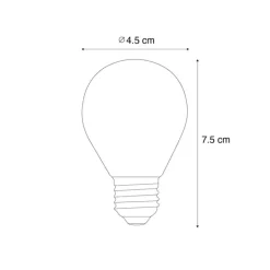 LUEDD Filament Lampen|Led Lampen*E27 Dimmbare LED-Filament-Glühbirne G45 Klar 4W 470 lm 2700K