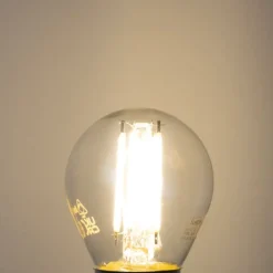 LUEDD Filament Lampen|Led Lampen*E27 Dimmbare LED-Filament-Glühbirne G45 Klar 4W 470 lm 2700K