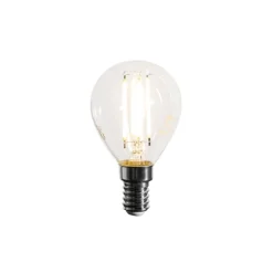 LUEDD Filament Lampen|Led Lampen*E14 Dimmbare LED-Filament-Glühbirne G45 Klar 4W 470 lm 2700K