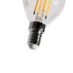 LUEDD Filament Lampen|Led Lampen*E14 Dimmbare LED-Filament-Glühbirne G45 Klar 4W 470 lm 2700K