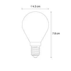 LUEDD Filament Lampen|Led Lampen*E14 Dimmbare LED-Filament-Glühbirne G45 Klar 4W 470 lm 2700K