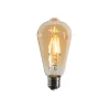 LUEDD Led Lampen*E27 Dimmbare LED-Filament-Glühbirne ST64 Gold 4,5W 450 lm 2200K
