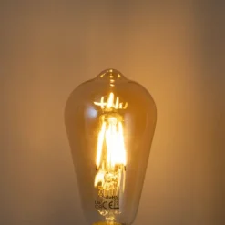 LUEDD Led Lampen*E27 Dimmbare LED-Filament-Glühbirne ST64 Gold 4,5W 450 lm 2200K