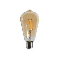 LUEDD Led Lampen*E27 Dimmbare LED-Filament-Glühbirne ST64 Gold 4,5W 450 lm 2200K