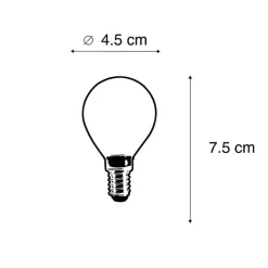 LUEDD Filament Lampen|Led Lampen*E14 dimmbare LED-Filament-Kugellampe 3W 250 lm 2700K