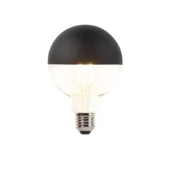 LUEDD Filament Lampen|Led Lampen*E27 dimmbare LED-Filamentlampe Kopfspiegel G95 schwarz 550lm 2700K