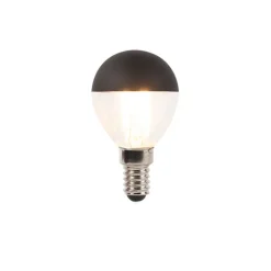 LUEDD Filament Lampen|Led Lampen*E14 dimmbare LED-Filamentlampe Topspiegel P45 schwarz 300lm 2700K