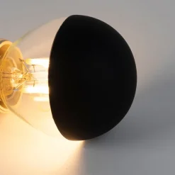 LUEDD Filament Lampen|Led Lampen*E14 dimmbare LED-Filamentlampe Topspiegel P45 schwarz 300lm 2700K