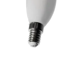 LUEDD Filament Lampen|Led Lampen*E14 Dimmbare LED-Glühbirne B35 Opal 4W 400 lm 2200K