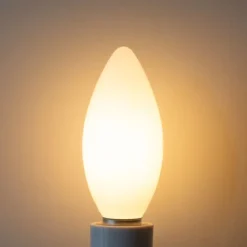 LUEDD Filament Lampen|Led Lampen*E14 Dimmbare LED-Glühbirne B35 Opal 4W 400 lm 2200K