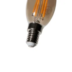 LUEDD Filament Lampen|Led Lampen*E14 Dimmbare LED-Glühbirne B35 Rauch 4W 300 lm 2200K