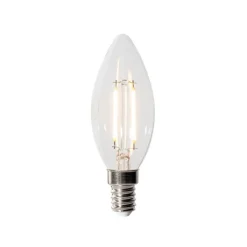 LUEDD Filament Lampen|Led Lampen*E14 Dimmbare LED-Glühbirne B35 Klar 3W 250 lm 2200K
