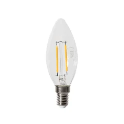 LUEDD Filament Lampen|Led Lampen*E14 Dimmbare LED-Glühbirne B35 Klar 3W 250 lm 2200K