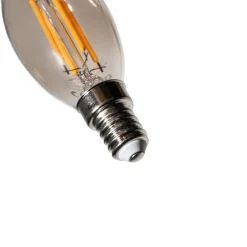 LUEDD Filament Lampen|Led Lampen*E14 Dimmbare LED-Glühbirne BXS35 Rauch 4W 300 lm 2200K