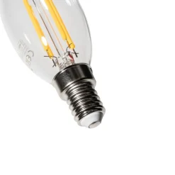 LUEDD Led Lampen|Filament Lampen*E14 Dimmbare LED-Glühbirne BXS35 Klar 4W 450 lm 2200K