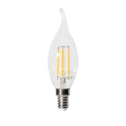 LUEDD Led Lampen|Filament Lampen*E14 Dimmbare LED-Glühbirne BXS35 Klar 4W 450 lm 2200K
