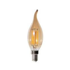 LUEDD Led Lampen|Wohnzimmerlampen*E14 Dimmbare LED-Glühbirne BXS35 Gold 4W 450 lm 2200K