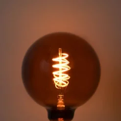 LUEDD Filament Lampen|Led Lampen*E27 Dimmbare LED-Glühbirne G125 Braun 4W 120 lm 1800K