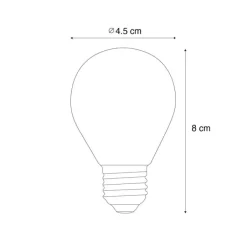 LUEDD Led Lampen|Schlafzimmerlampen*E27 Dimmbare LED-Glühbirne P45 Klarglas 3W 250 lm 2200K
