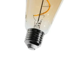 LUEDD Filament Lampen|Led Lampen*E27 Dimmbare LED-Glühbirne Spiralfilament ST64 Gold 4W 270 lm 2100K