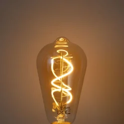 LUEDD Filament Lampen|Led Lampen*E27 Dimmbare LED-Glühbirne Spiralfilament ST64 Gold 4W 270 lm 2100K