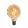 LUEDD Filament Lampen|Led Lampen*E27 Dimmbare LED-Glühbirne Spiralfilament G95 Gold 4W 270 lm 2100K