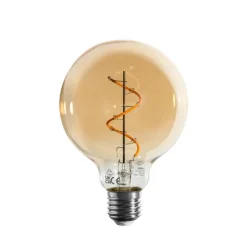 LUEDD Filament Lampen|Led Lampen*E27 Dimmbare LED-Glühbirne Spiralfilament G95 Gold 4W 270 lm 2100K
