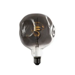 LUEDD Led Lampen*E27 Dimmbare LED-Glühbirne Spiralfilament G125 Spiegel Silber 4W 75 lm 1800K