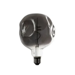 LUEDD Led Lampen*E27 Dimmbare LED-Glühbirne Spiralfilament G125 Spiegel Silber 4W 75 lm 1800K