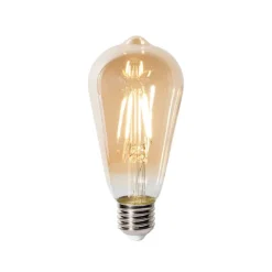 LUEDD Filament Lampen|Led Lampen*E27 Dimmbare LED-Glühbirne ST64 Gold 5W 450 lm 2700K