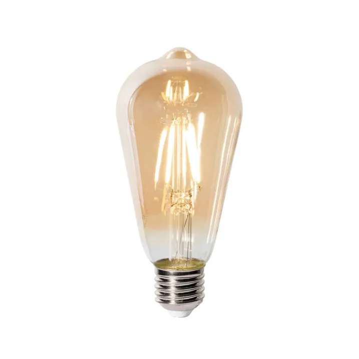 LUEDD Filament Lampen|Led Lampen*E27 Dimmbare LED-Glühbirne ST64 Gold 5W 450 lm 2700K