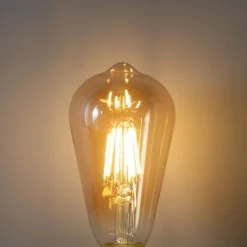 LUEDD Filament Lampen|Led Lampen*E27 Dimmbare LED-Glühbirne ST64 Gold 5W 450 lm 2700K