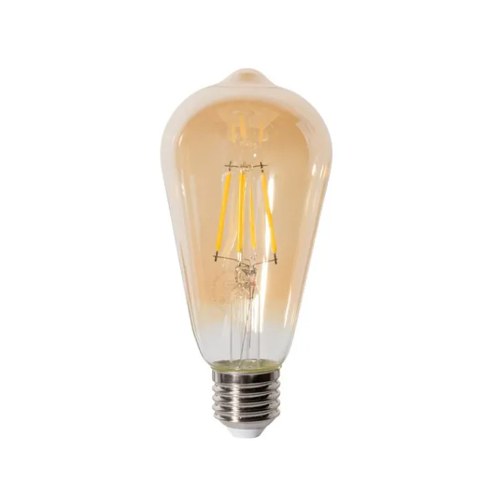 LUEDD Filament Lampen|Led Lampen*E27 Dimmbare LED-Glühbirne ST64 Gold 5W 450 lm 2700K