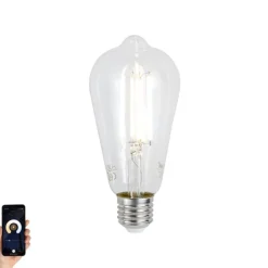 LUUMR Smarte Glühbirnen|Led Lampen*E27 Dimmbare LED-Glühbirne ST64 Klar 7W 806lm 2700-6500K