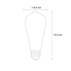 LUUMR Smarte Glühbirnen|Led Lampen*E27 Dimmbare LED-Glühbirne ST64 Klar 7W 806lm 2700-6500K