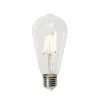 LUEDD Led Lampen|Schlafzimmerlampen*E27 Dimmbare LED-Glühbirne ST64 Klar 5W 600 lm 2700K