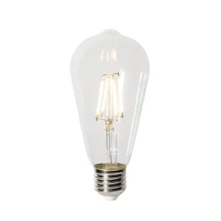 LUEDD Led Lampen|Schlafzimmerlampen*E27 Dimmbare LED-Glühbirne ST64 Klar 5W 600 lm 2700K