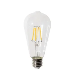 LUEDD Led Lampen|Schlafzimmerlampen*E27 Dimmbare LED-Glühbirne ST64 Klar 5W 600 lm 2700K