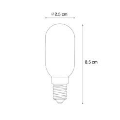 LUEDD Filament Lampen|Led Lampen*E14 Dimmbare LED-Glühbirne T26 Kühlschrank 2W 200 lm 2700K