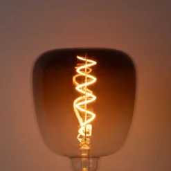 LUEDD Filament Lampen|Led Lampen*E27 Dimmbare LED-Glühbirnen G140 Braun 4,9W 110 lm 1800K