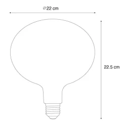 LUEDD Filament Lampen|Led Lampen*E27 Dimmbare LED-Glühbirnen G220 Braun 4,9W 130 lm 1800K