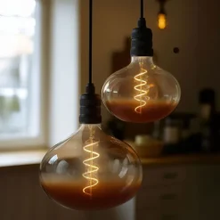 LUEDD Filament Lampen|Led Lampen*E27 Dimmbare LED-Glühbirnen G220 Braun 4,9W 130 lm 1800K