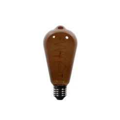 LUEDD Filament Lampen|Led Lampen*E27 Dimmbare LED-Glühbirnen ST64 Braun 4W 100 lm 1800K