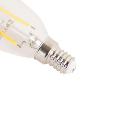 LUEDD Filament Lampen|Led Lampen*E14 dimmbare LED-Glühfaden-Kerzenlampe 3W 250 lm 2700K