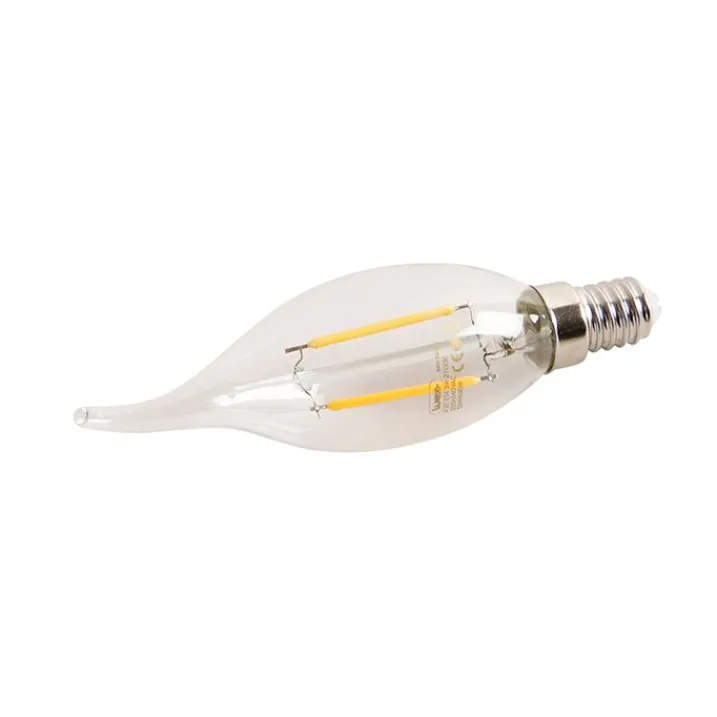 LUEDD Filament Lampen|Led Lampen*E14 dimmbare LED-Glühfaden-Kerzenlampe 3W 250 lm 2700K