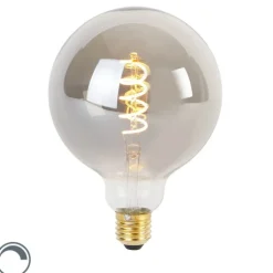 LUEDD Led Lampen*E27 dimmbare LED-Glühfadenlampe G125 rauchfarben 4W 120 lm 1800K