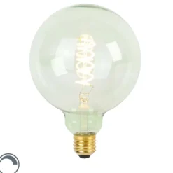 LUEDD Led Lampen*E27 dimmbare LED-Glühfaden-Spirallampe G125 grün 4W 180 lm 1800K